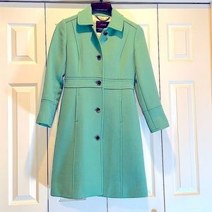 Tiffany Blue J.Crew Classic Lady Day Coat Italian double cloth wool w/thinsulate